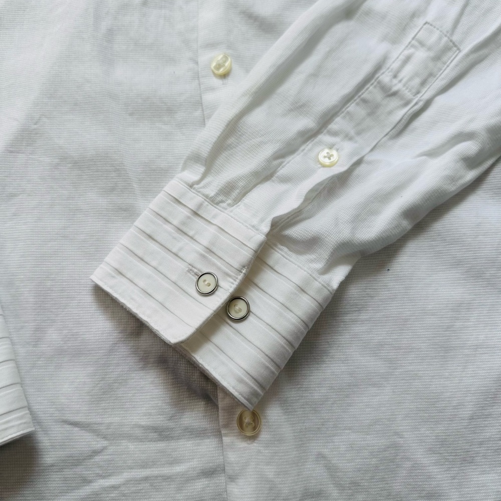 DKNY Men’s White Slim Fit Long Sleeve Dress Shirt – Size 14.5 / 32–33 - Picture 3 of 5